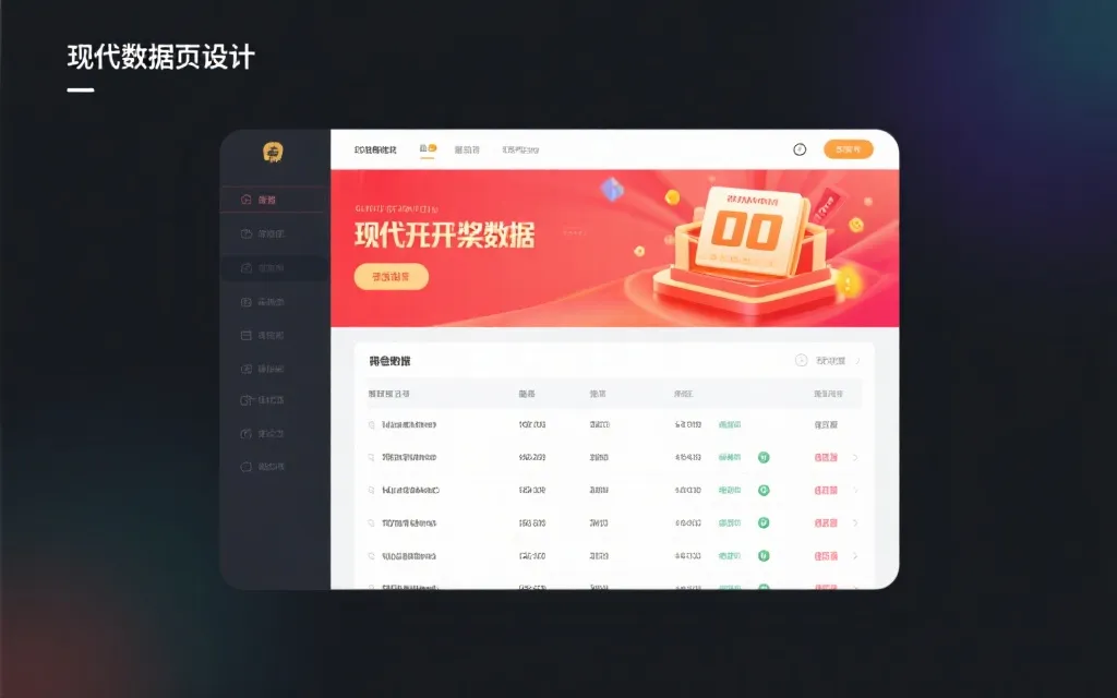 开奖数据页面视觉设计